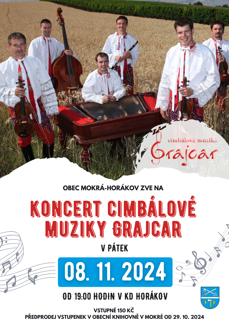 Obec Mokrá-Horákov zve na koncert CM Grajcar